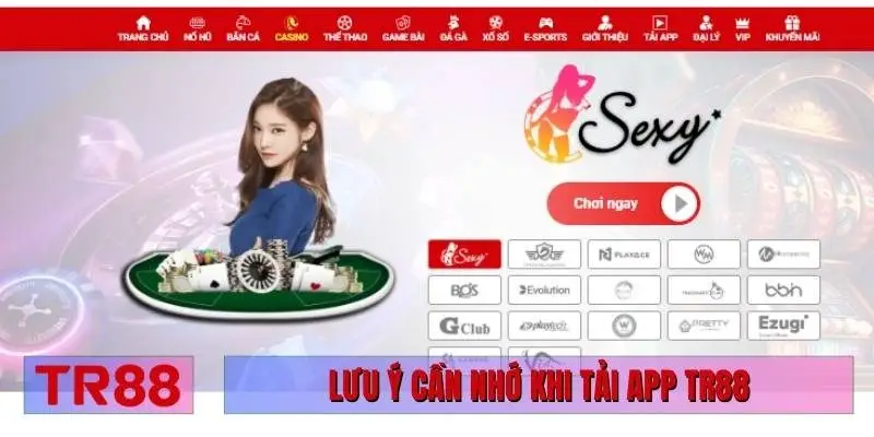 Lưu ý cần nhớ khi tải app TR88